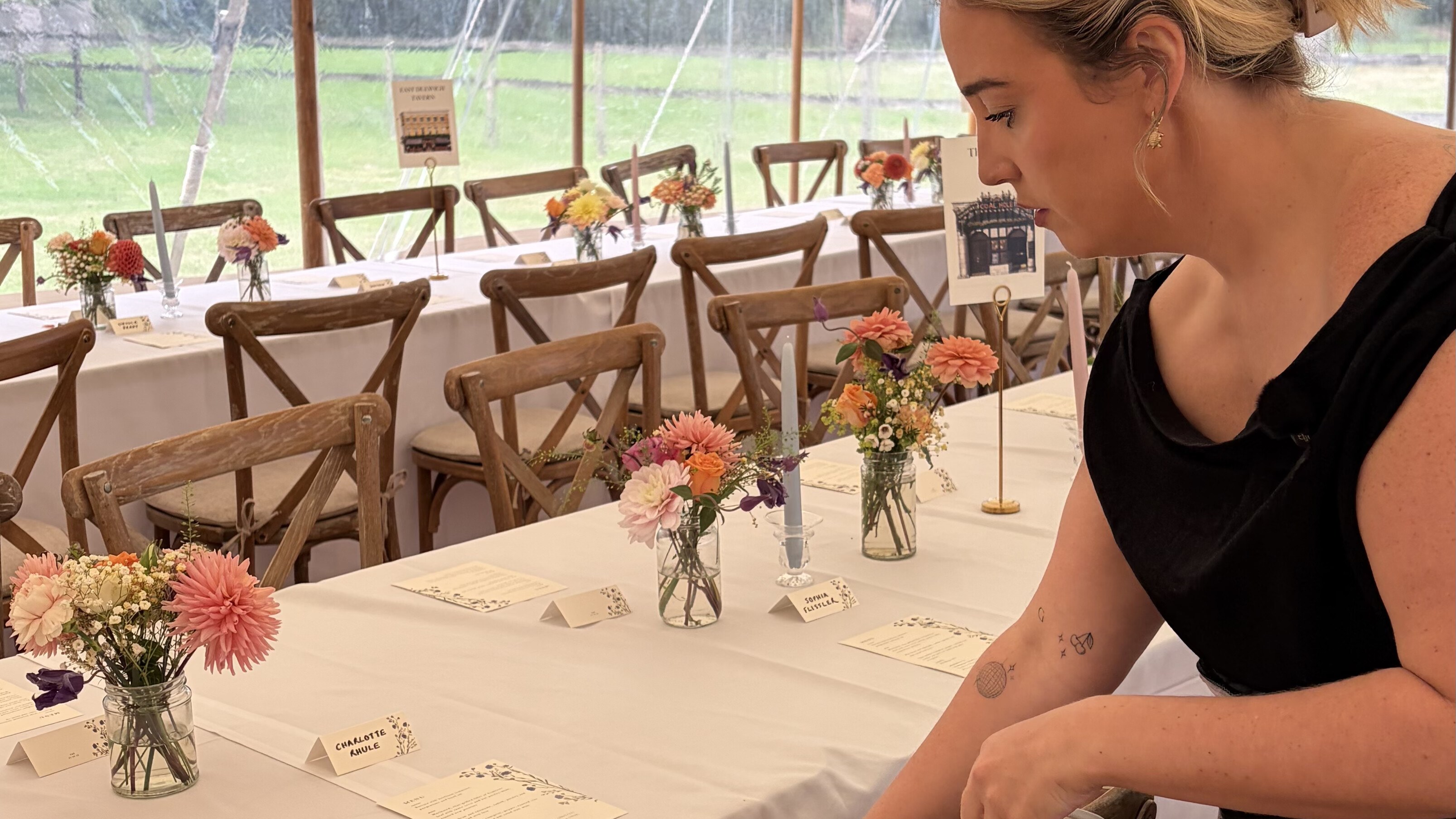 English garden marquee wedding in North Dorset, coordinated by Dorset Wedding Co.